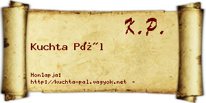 Kuchta Pál névjegykártya